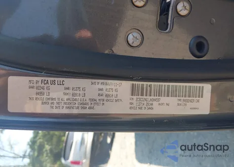 2018 Dodge Challenger Sxt из США, поврежденный, VIN 2C3CDZAG1JH204597